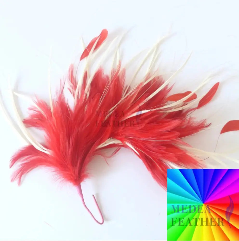 Goose Biot and Hackle Feather Mount FM031 Custom - Please add text below