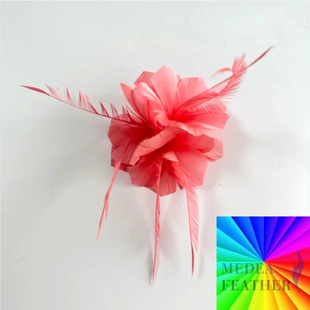 Goose Biot Feather Flower Corsage Brooch Custom - Please add text below