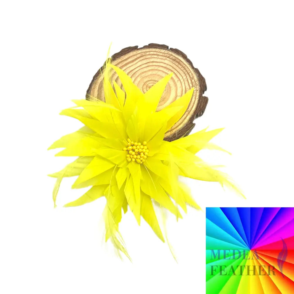 Goose Hackle Feather Flower 14cm FM616 Custom - Please add text below