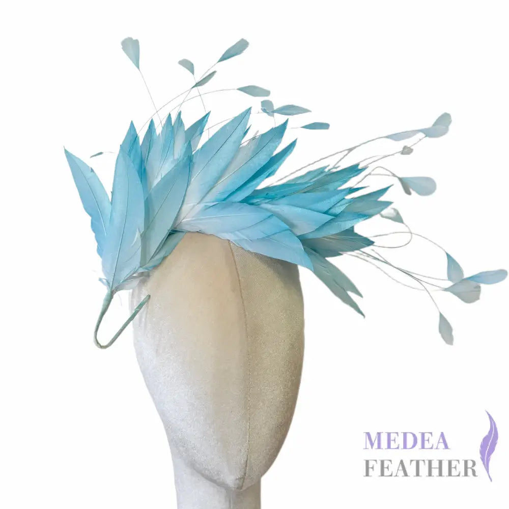 Gradient Goose and Coque Feather Mount FM304G - Light blue