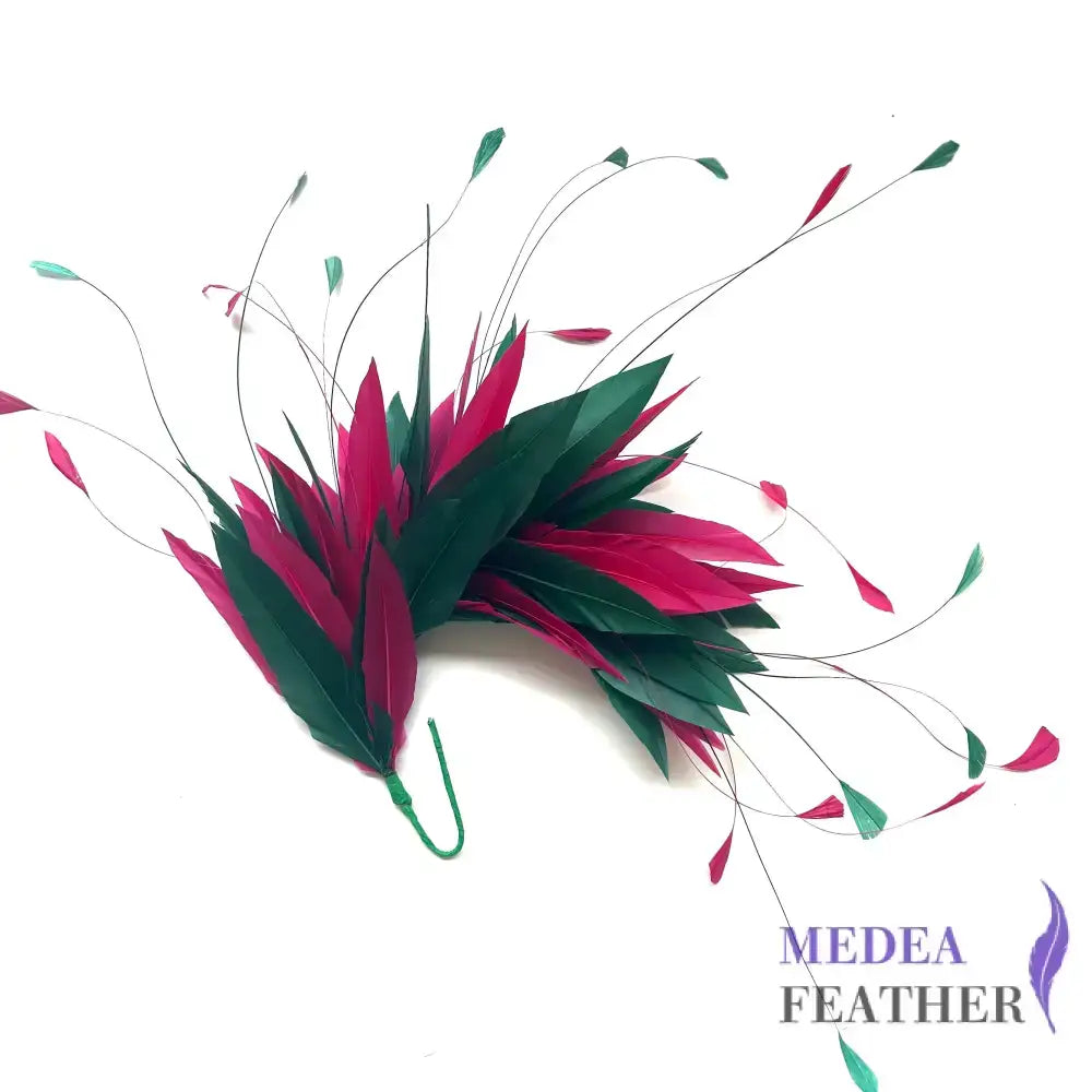 Goose & Coque Feather Hat Mount for Millinery & Fascinator Making - FM304 - #18 & #96
