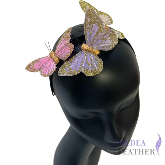 Handmade Glitter Feather Butterflies - Mixed Colors 12 pcs set