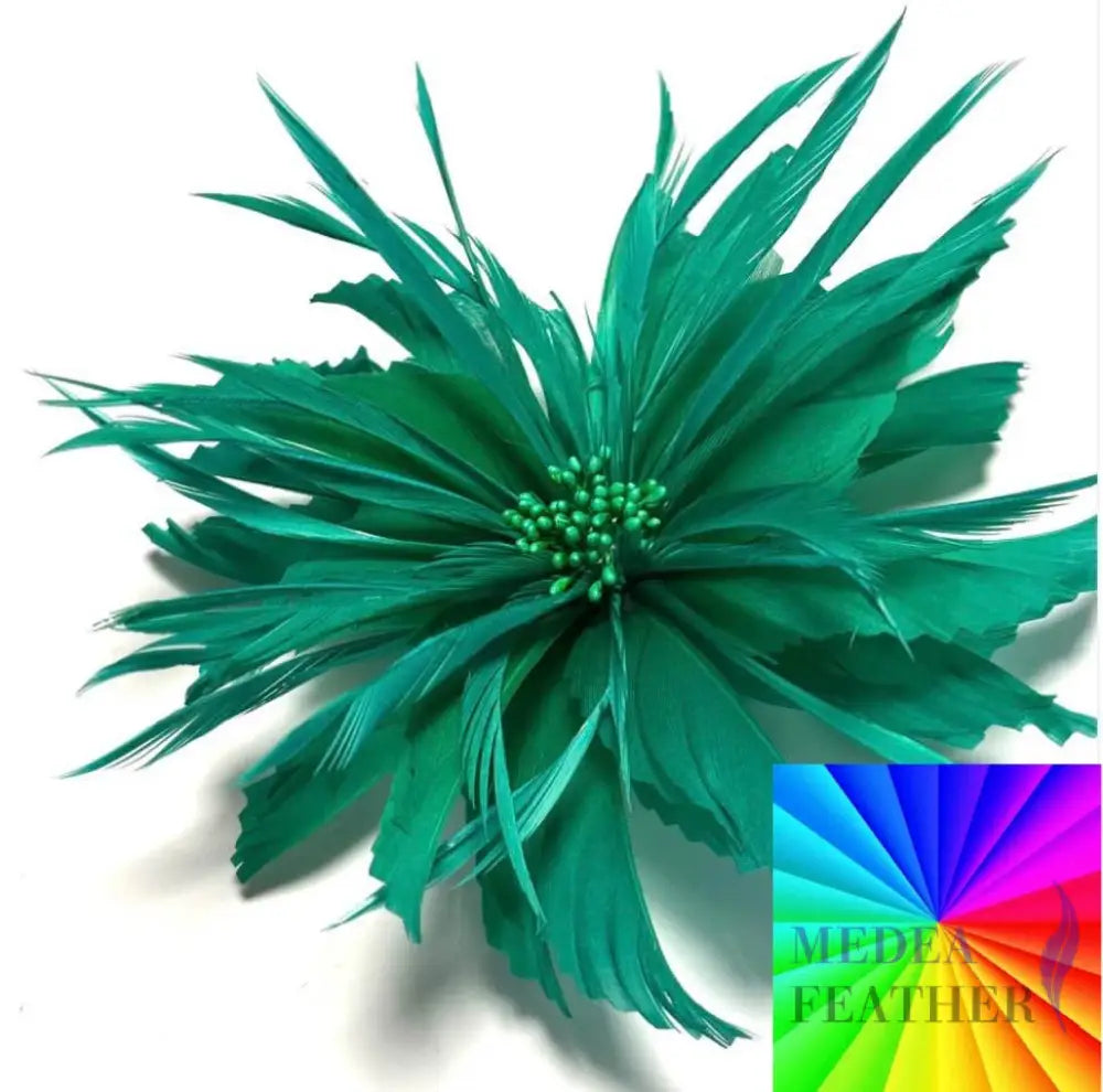Handmade Goose Biot Feather Flower Mount FM055 Custom - Please add text below