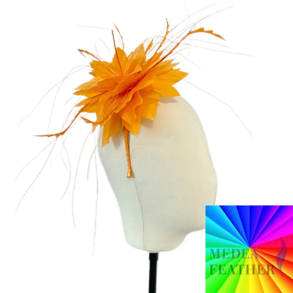 Handmade Goose Biot Feather Flower Mount FM070 Custom / Single feather mount
