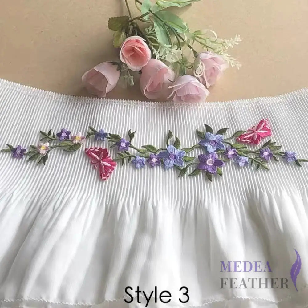 Iron on Flower Leaf Vines Butterflies Embroidery Applique EA01 3