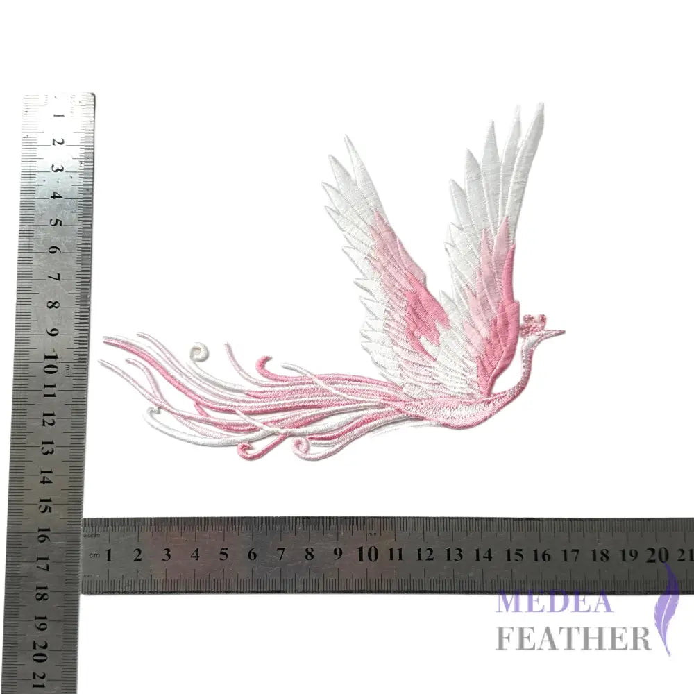 Iron on Pink Phoenix Embroidery Applique EA08