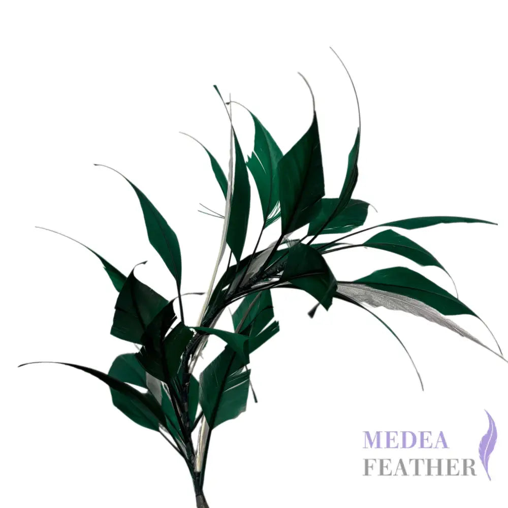Lurex 3D Wrapping Spiky Arrow Goose Feather Wired Hat Mount - DS260923 - Silver / Custom-please add text below