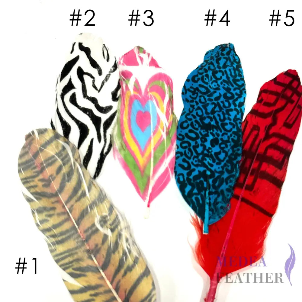 【Sales】Unique Printed Goose feather (1 pack=20 pieces)