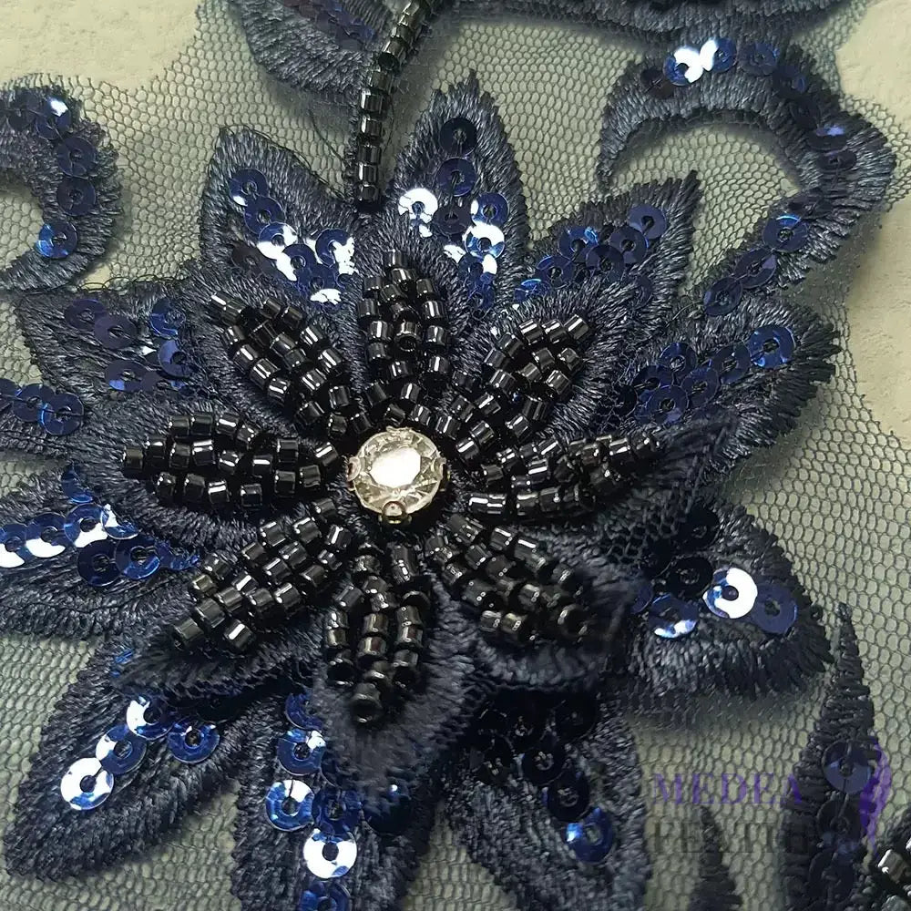 Sewing Sequin Flower Embroidery Applique EA15
