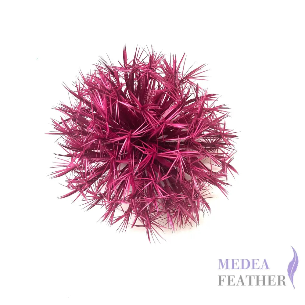 ’Snowflake’ / Goose Biot Feather Flower Mount #102 magenta haze