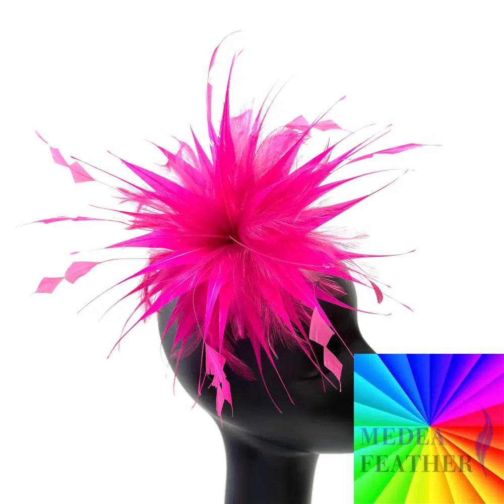 ”Spark“ / Hackle Feather and Coque Feather Flower Mount Custom - Please add text below