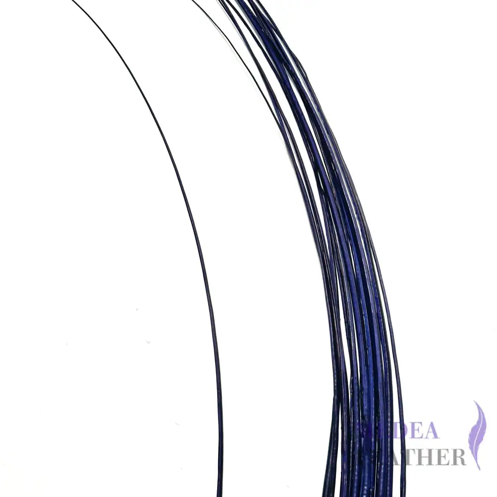 Stripped Ostrich Quill Feather Navy / 1 piece ready-to-ship