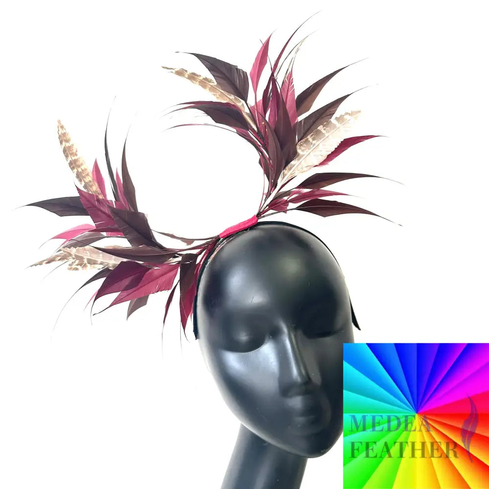 Two End Goose Feather & Natural Colour Feather Mount FM9961 Custom - Please add text below