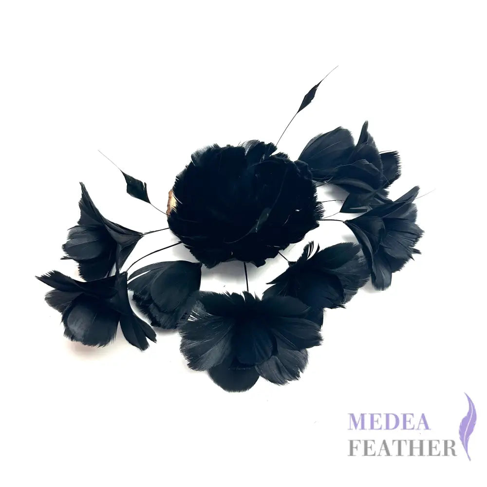 ’Valentines Roses’/ Classic Goose Feather Flower Mount #03 black