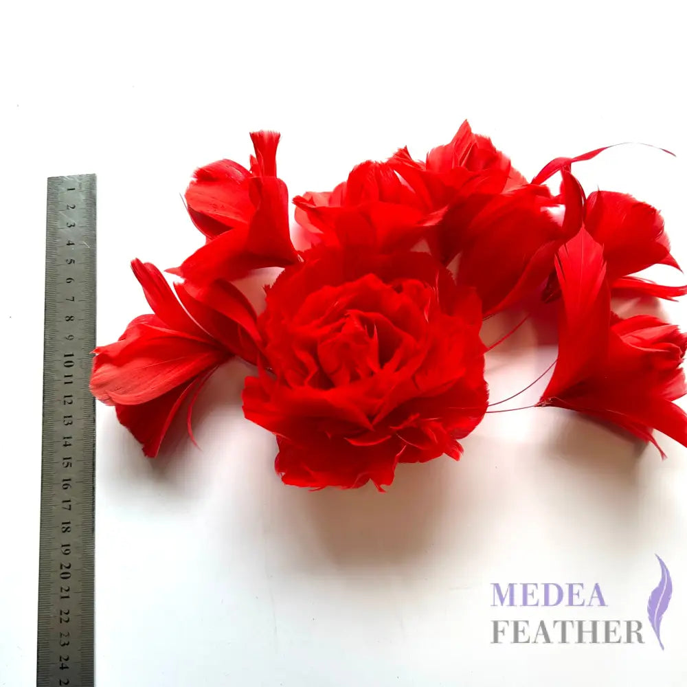 ’Valentines Roses’/ Classic Goose Feather Flower Mount