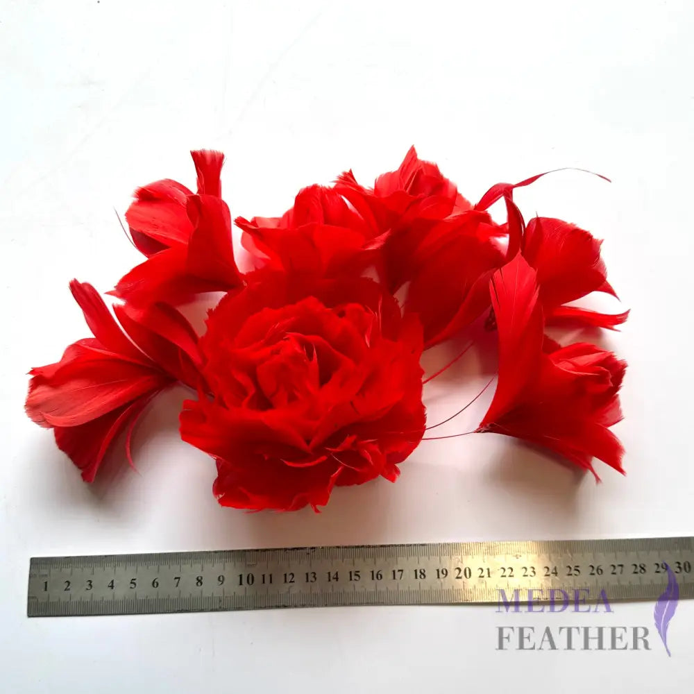 ’Valentines Roses’/ Classic Goose Feather Flower Mount
