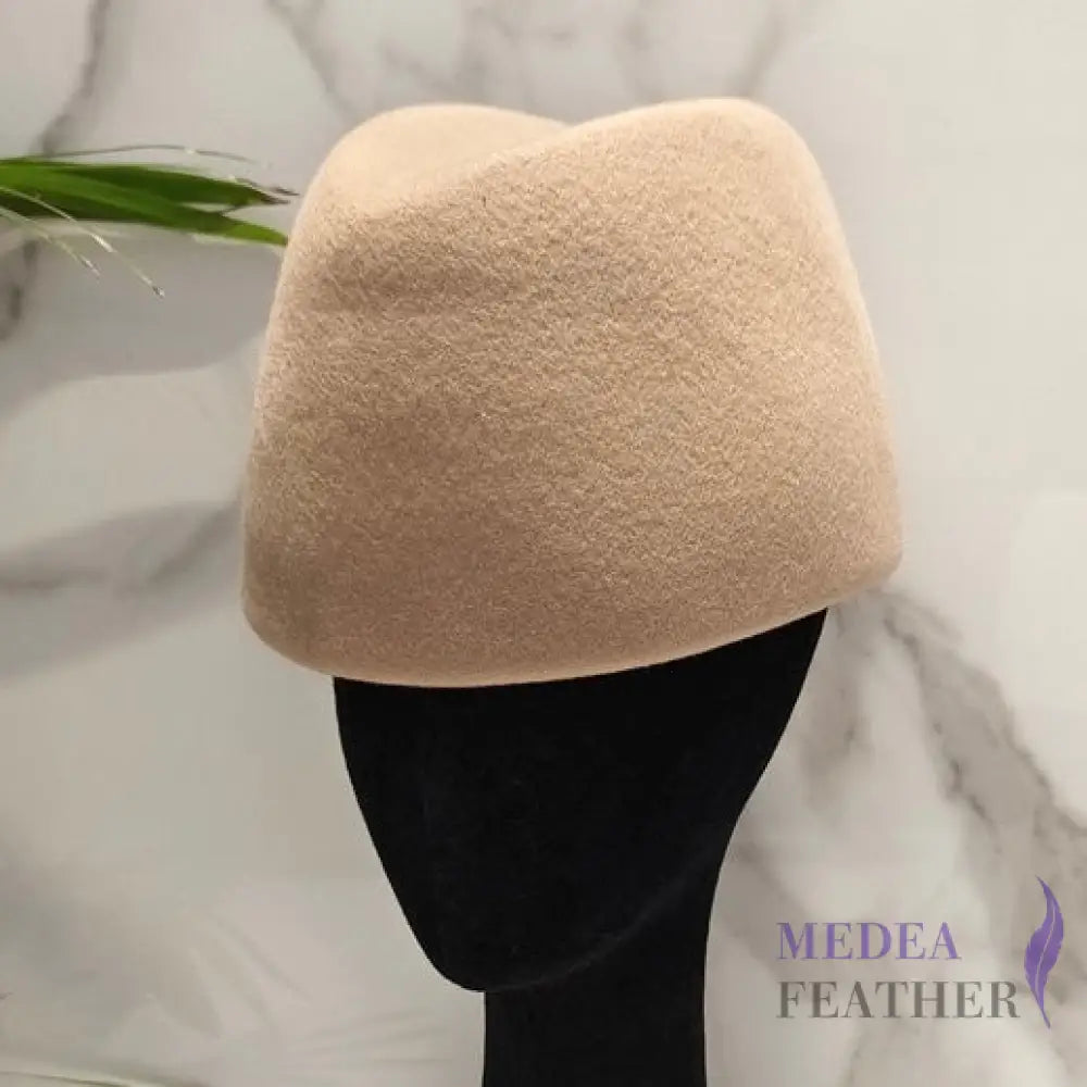 Wool Felt Pillbox Base F02 - Mocha