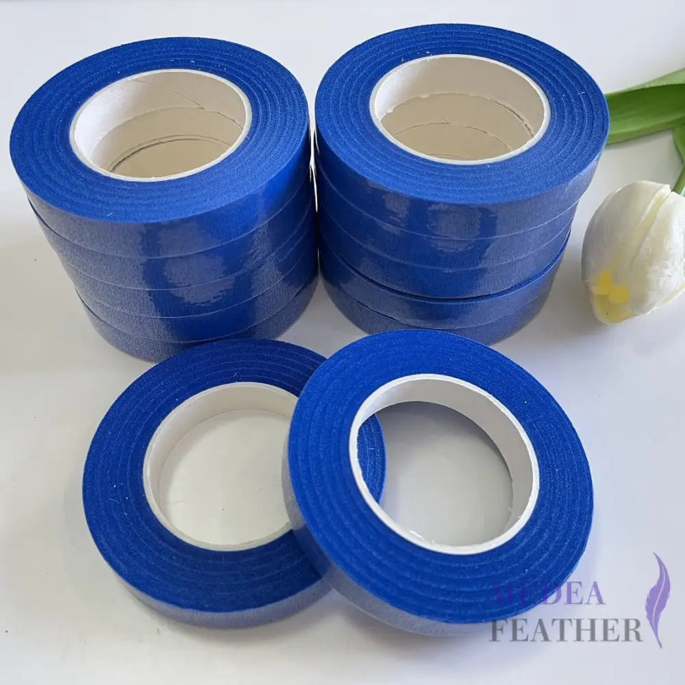1.2 cm Wide Self-Adhesive Floral Paper Tape Blue