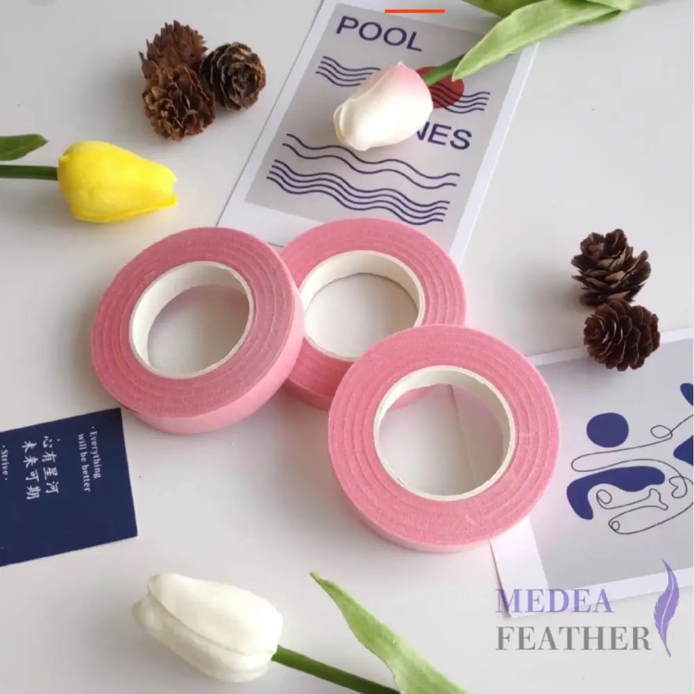 1.2 cm Wide Self-Adhesive Floral Paper Tape Pink