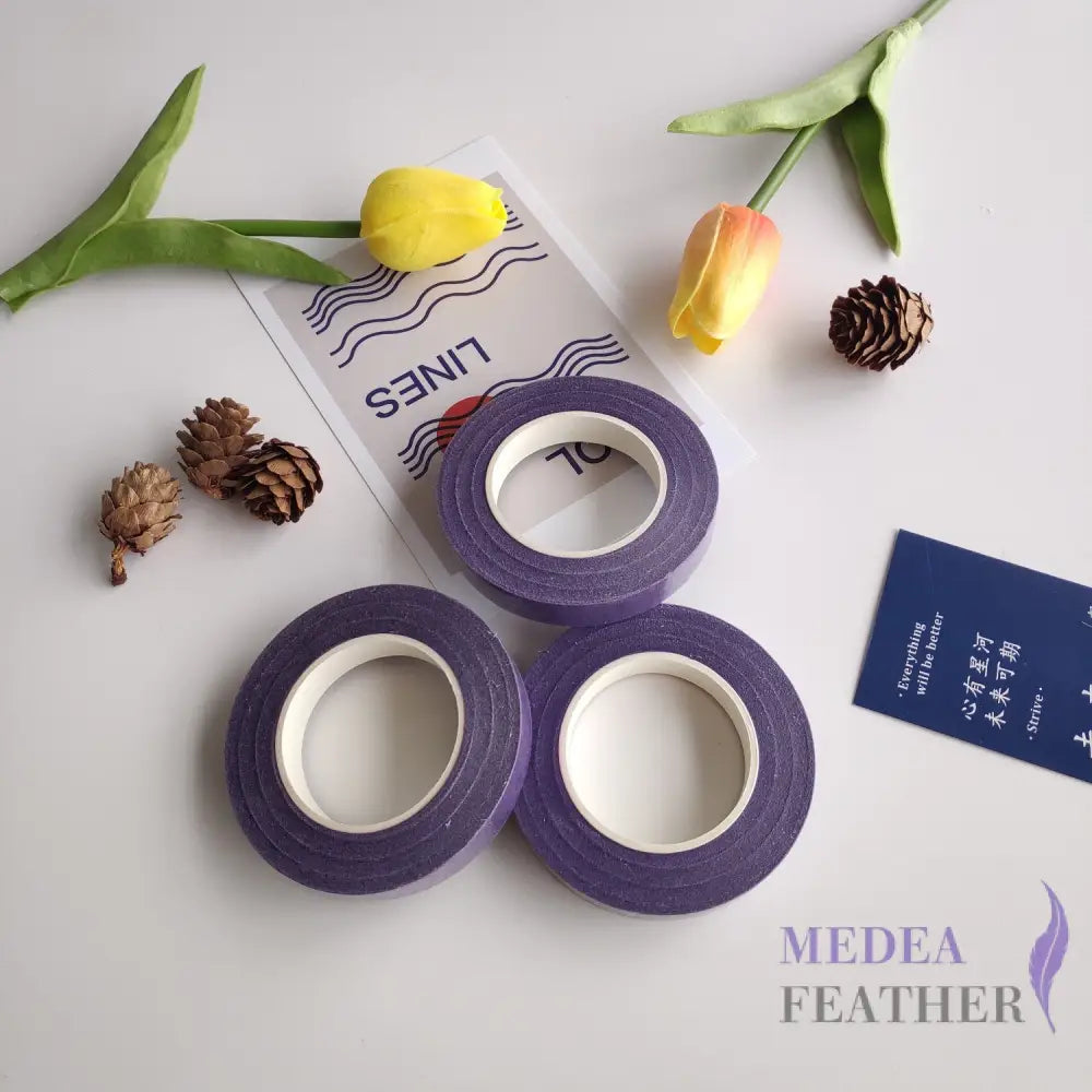 1.2 cm Wide Self-Adhesive Floral Paper Tape Purple
