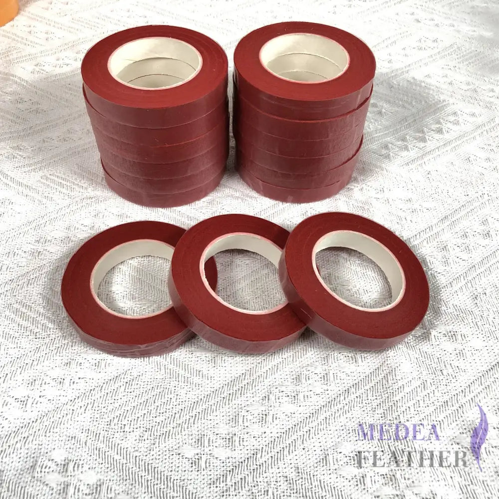 1.2 cm Wide Self-Adhesive Floral Paper Tape Red