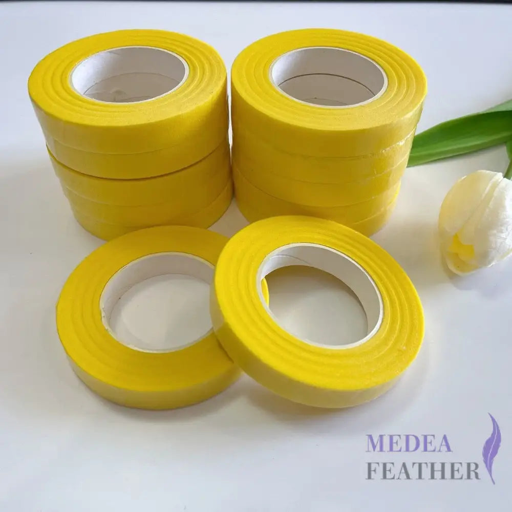 1.2 cm Wide Self-Adhesive Floral Paper Tape Yellow