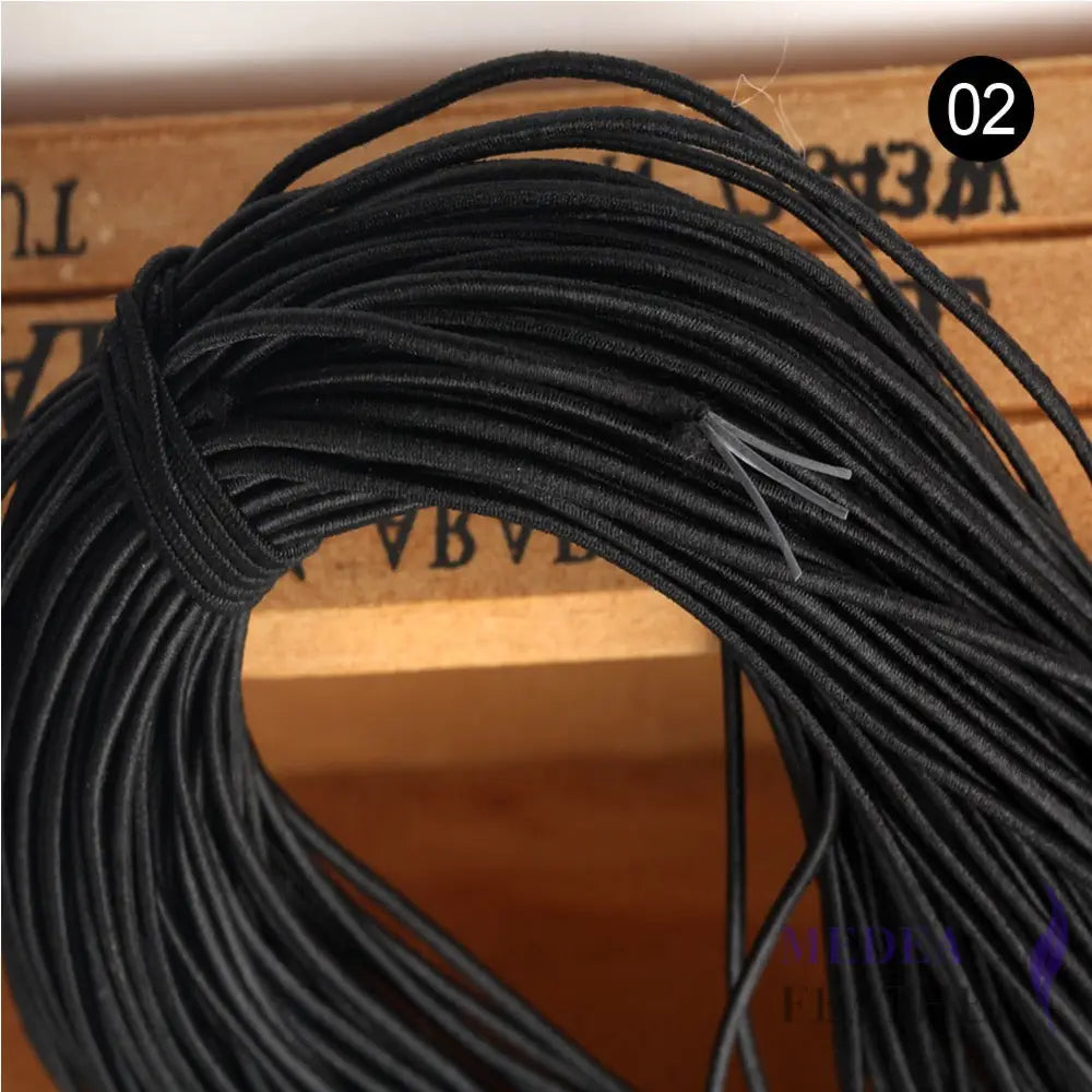 1.5mm Elastic 1 meter / Black