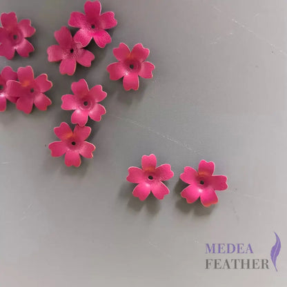 1.6cm Leather flowers-Pack of 2