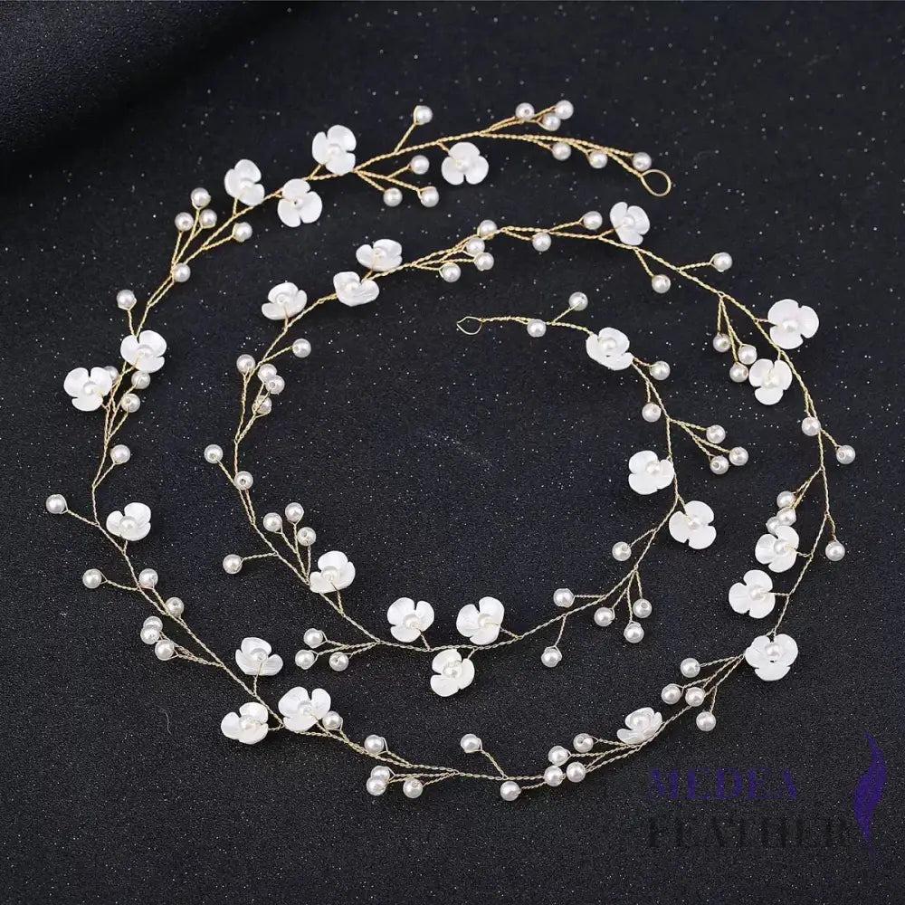 1-Meter Shell-Pearl Flowers Wire