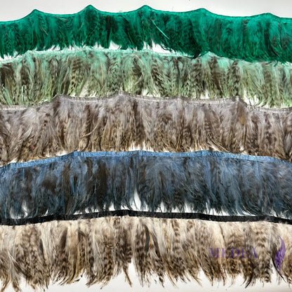 1 Yard Chinchilla Strung Rooster Neck Hackle Feathers Trim