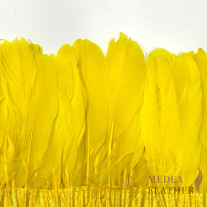 Goose Feather Trim Fringe 10-15cm #58 yellow