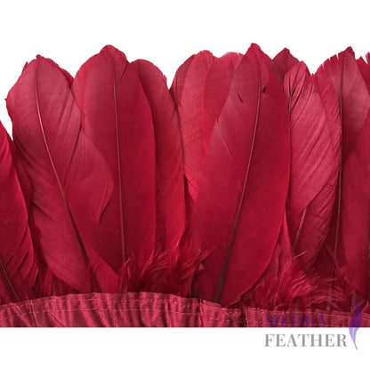 10-15cm Goose Feather Trim -1meter FTGOOSE01 - #37 burgundy