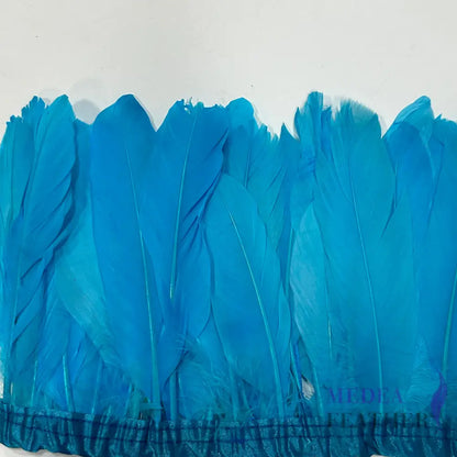 Goose Feather Trim Fringe 10-15cm #78 turquoise