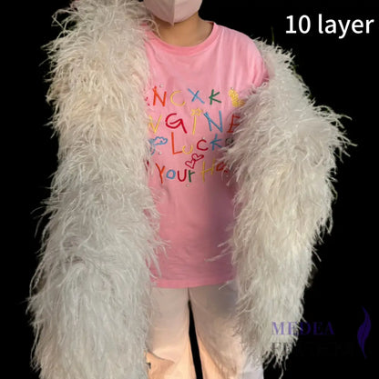 10 Ply Ostrich Feather Fringe Feather Boa (2 yards) FB04