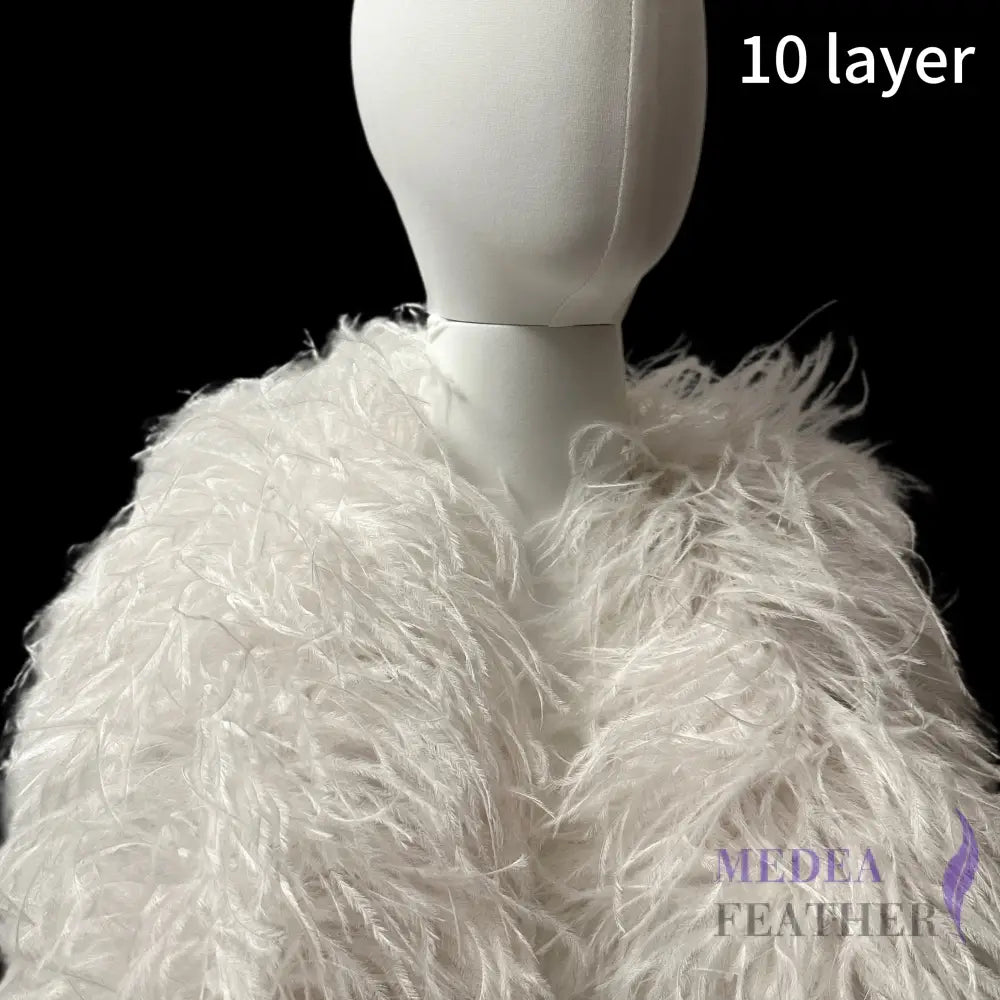 10 Ply Ostrich Feather Fringe Feather Boa (2 yards) FB04