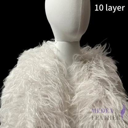10 Ply Ostrich Feather Fringe Feather Boa (2 yards) FB04