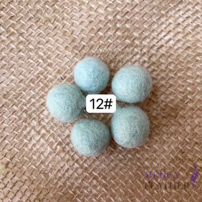 100% Handmade Wool Felt Balls-Pack of 10 - #12 light mint