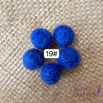 100% Handmade Wool Felt Balls-Pack of 10 - #19 royal blue