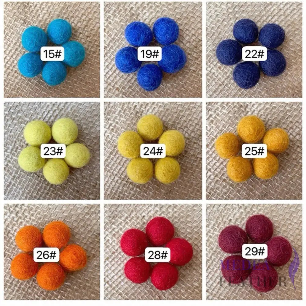 100% Handmade Wool Felt Balls-Pack of 10