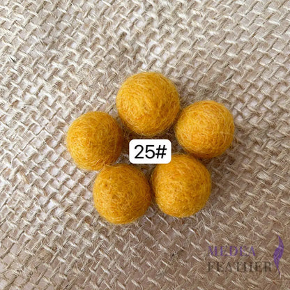 100% Handmade Wool Felt Balls-Pack of 10 - #25 orange