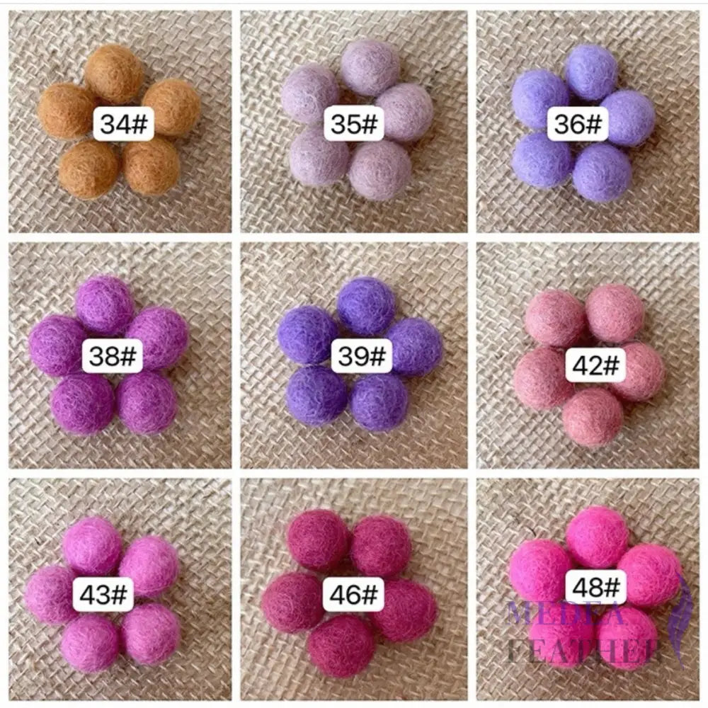 100% Handmade Wool Felt Balls-Pack of 10
