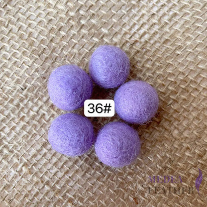 100% Handmade Wool Felt Balls-Pack of 10 - #36 violet