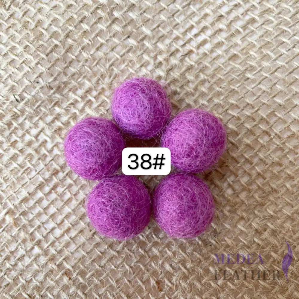 100% Handmade Wool Felt Balls-Pack of 10 - #38 purple