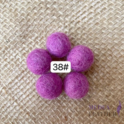 100% Handmade Wool Felt Balls-Pack of 10 - #38 purple