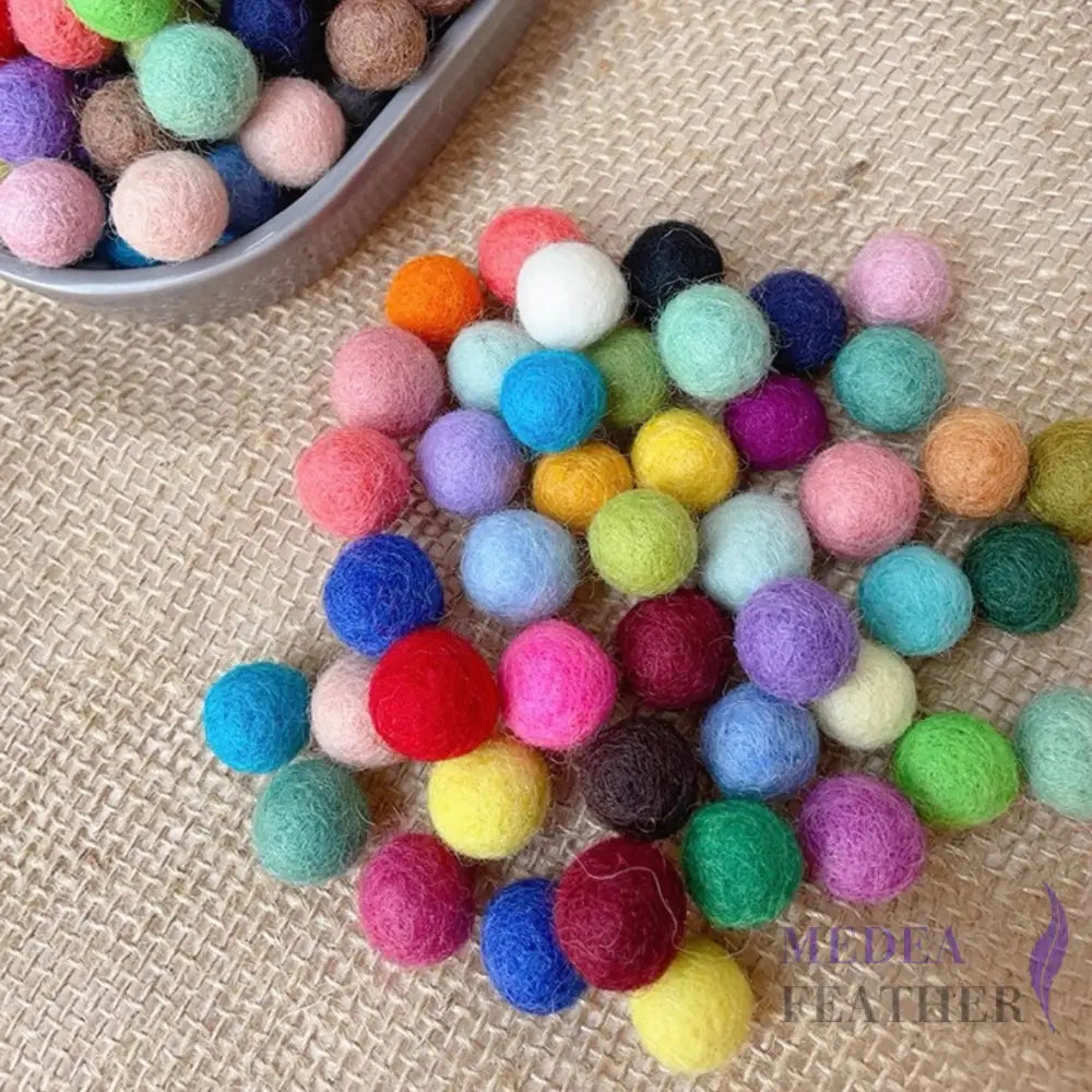 100% Handmade Wool Felt Balls-Pack of 10