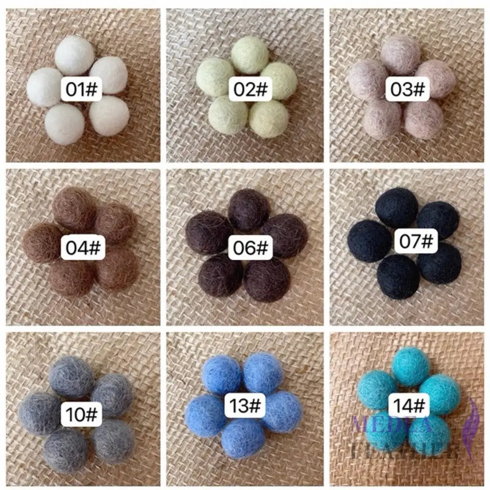 100% Handmade Wool Felt Balls-Pack of 10