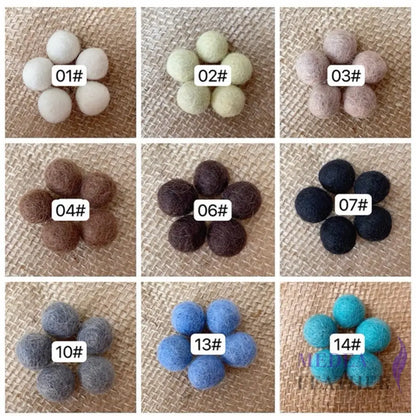 100% Handmade Wool Felt Balls-Pack of 10