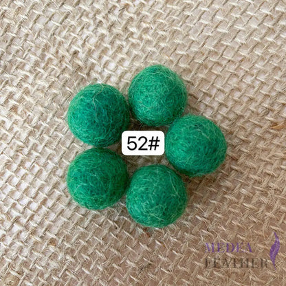 100% Handmade Wool Felt Balls-Pack of 10 - #52 Forest green