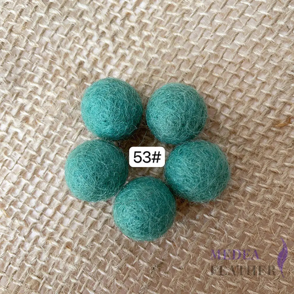 100% Handmade Wool Felt Balls-Pack of 10 - #53pine green