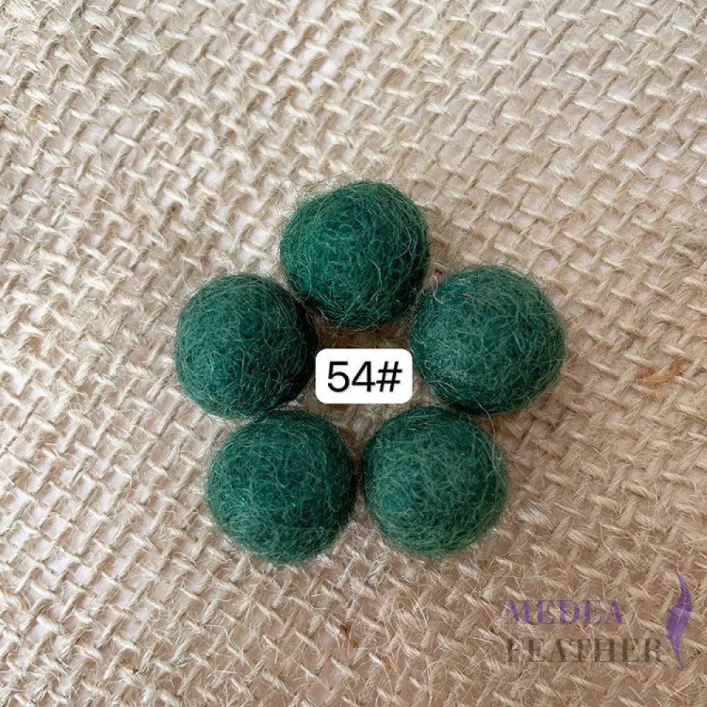 100% Handmade Wool Felt Balls-Pack of 10 - #54 dark green